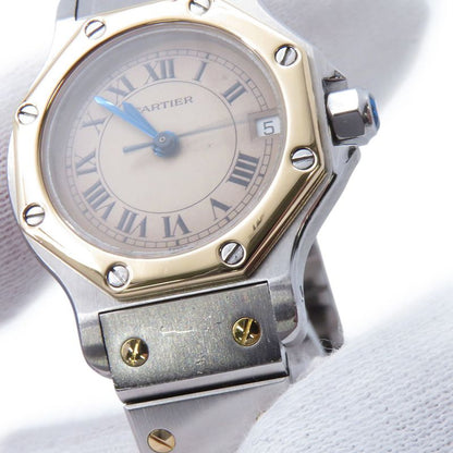 Cartier Santos Octagon SM Watch Ivory Dial Quartz