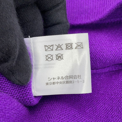 Chanel Cardigan CC Logo Cashmere Rhinestone 38 Top