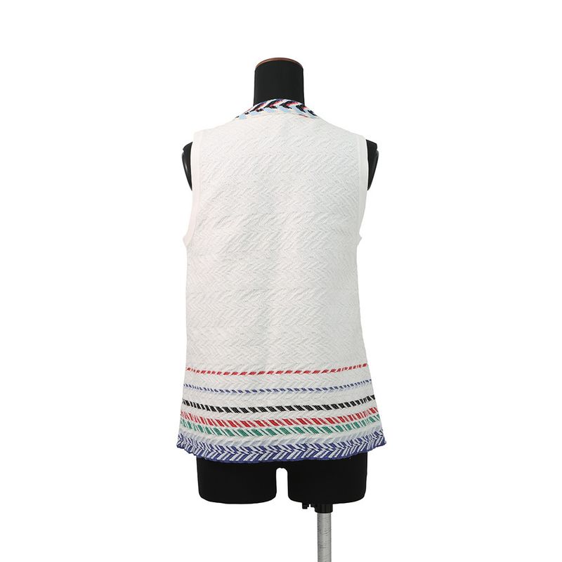 Chanel Vest Cotton 38 Top White