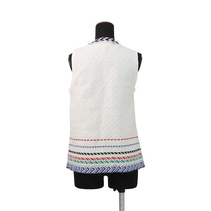 Chanel Vest Cotton 38 Top White