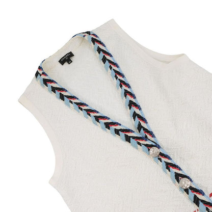 Chanel Vest Cotton 38 Top White