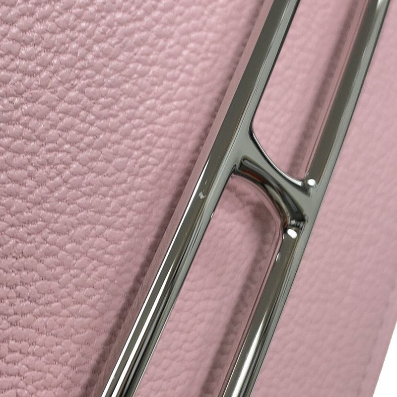 Hermes Wallet Roulis Slim Rose Sakura Silver Chevre Misor