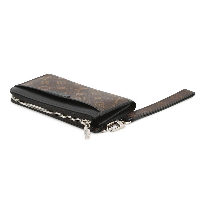 Louis Vuitton Wallet Monogram Macassar Zippy Dragonne Noir Black