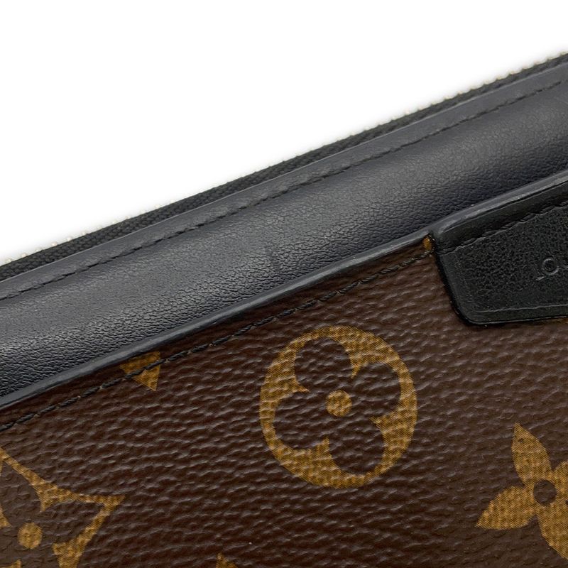 Louis Vuitton Wallet Monogram Macassar Zippy Dragonne Noir Black
