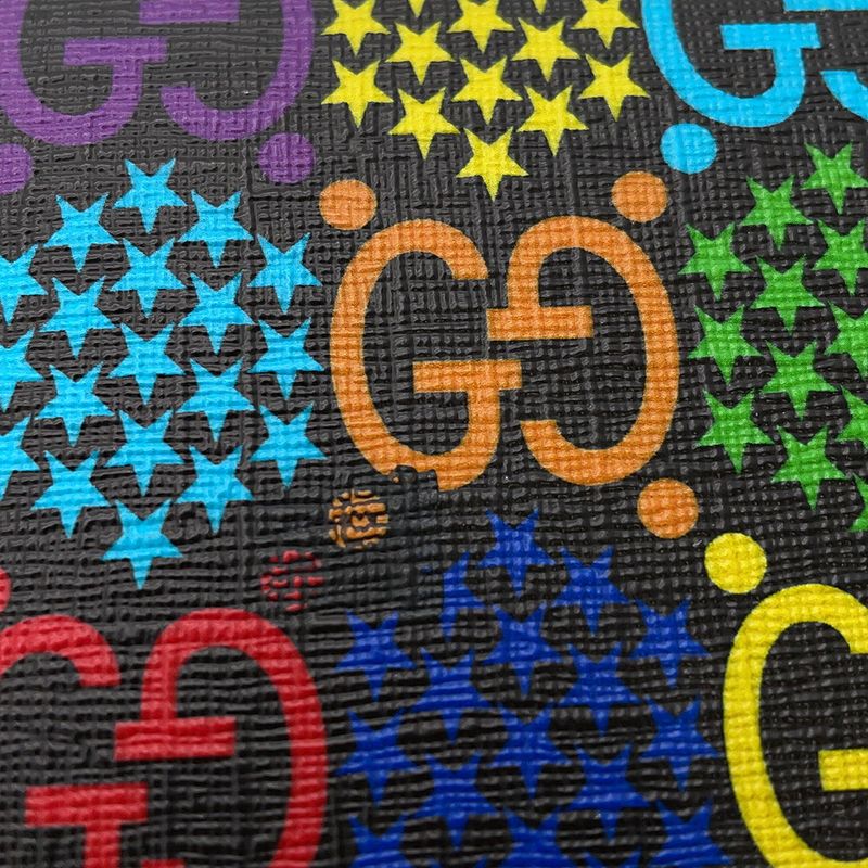 Gucci Wallet GG Psychedelic Zip Around Round Black Multicolor