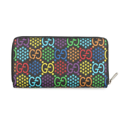 Gucci Wallet GG Psychedelic Zip Around Round Black Multicolor