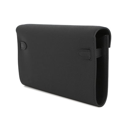 Hermes Kelly Wallet Long to Go Black Gold Epsom