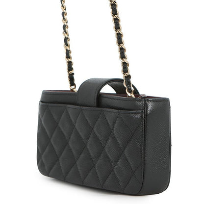 Chanel Phonecase Quilted Chain Shoulder Caviar Leather Bag