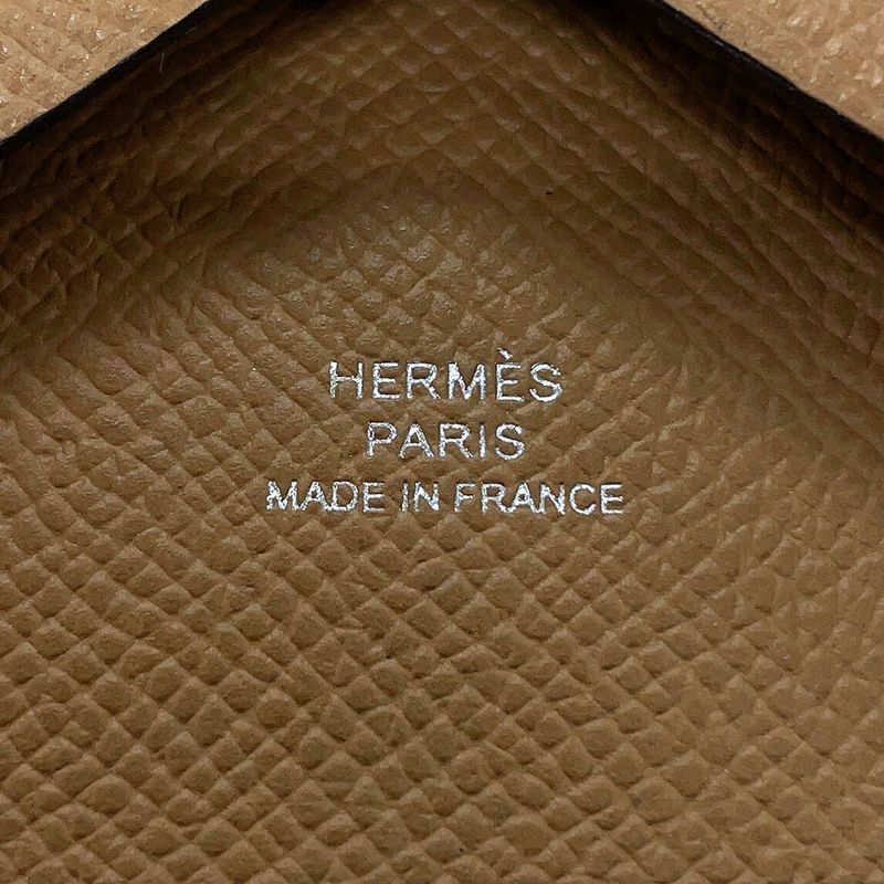 Hermes Card Case Calvi Duo Dune Epsom Business Holder