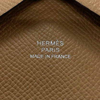 Hermes Card Case Calvi Duo Dune Epsom Business Holder