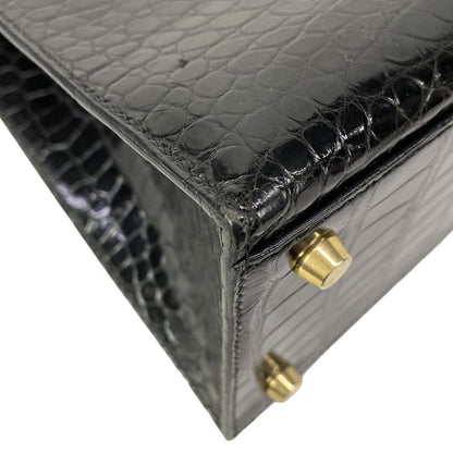 Hermes Handbag Kelly 32 Black Sellier Gold