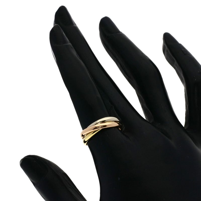 Cartier Trinity SM 50 Ring 18K Yellow Gold 18K White Pink