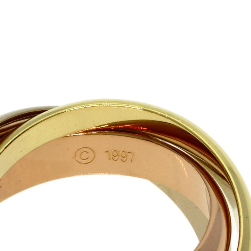 Cartier Trinity 52 Ring 18K Yellow Gold 18K White Pink