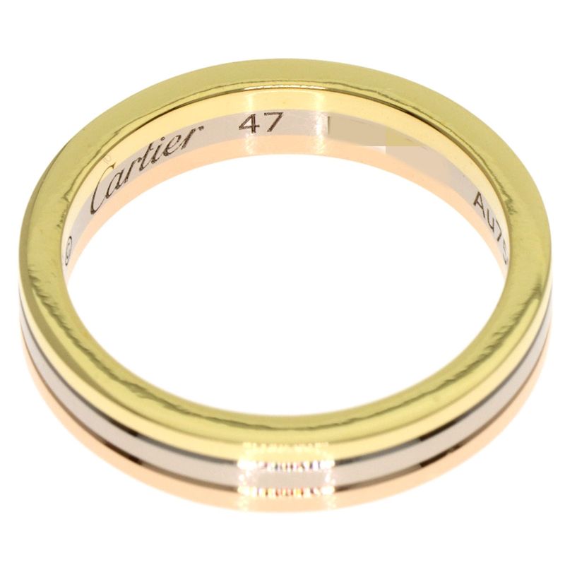 Cartier Three Color 47 Ring 18K Yellow Gold 18K White Pink