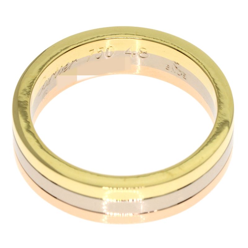 Cartier Three Color 48 Ring 18K Yellow Gold 18K White Pink