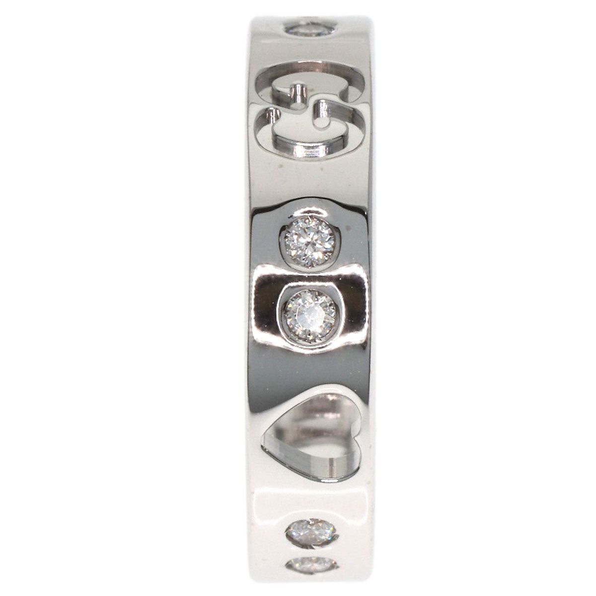 Gucci Icon Amor Diamond Ring 18K White Gold