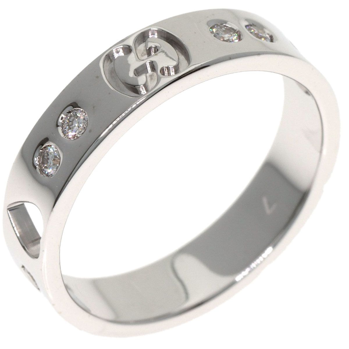 Gucci Icon Amor Diamond Ring 18K White Gold