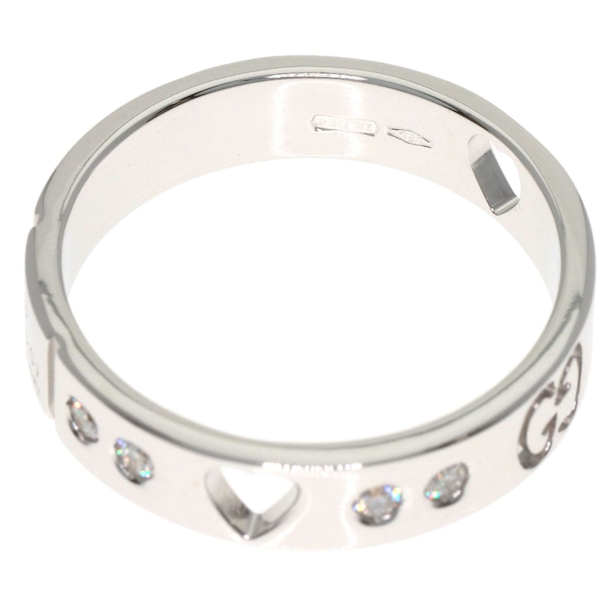 Gucci Icon Amor Diamond Ring 18K White Gold