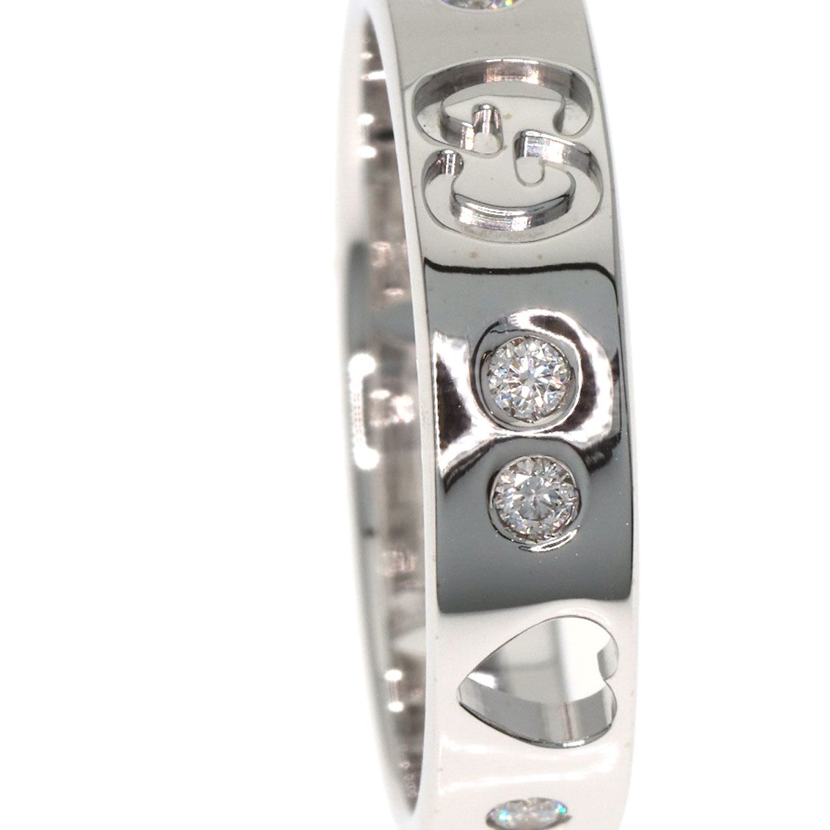 Gucci Icon Amor Diamond Ring 18K White Gold