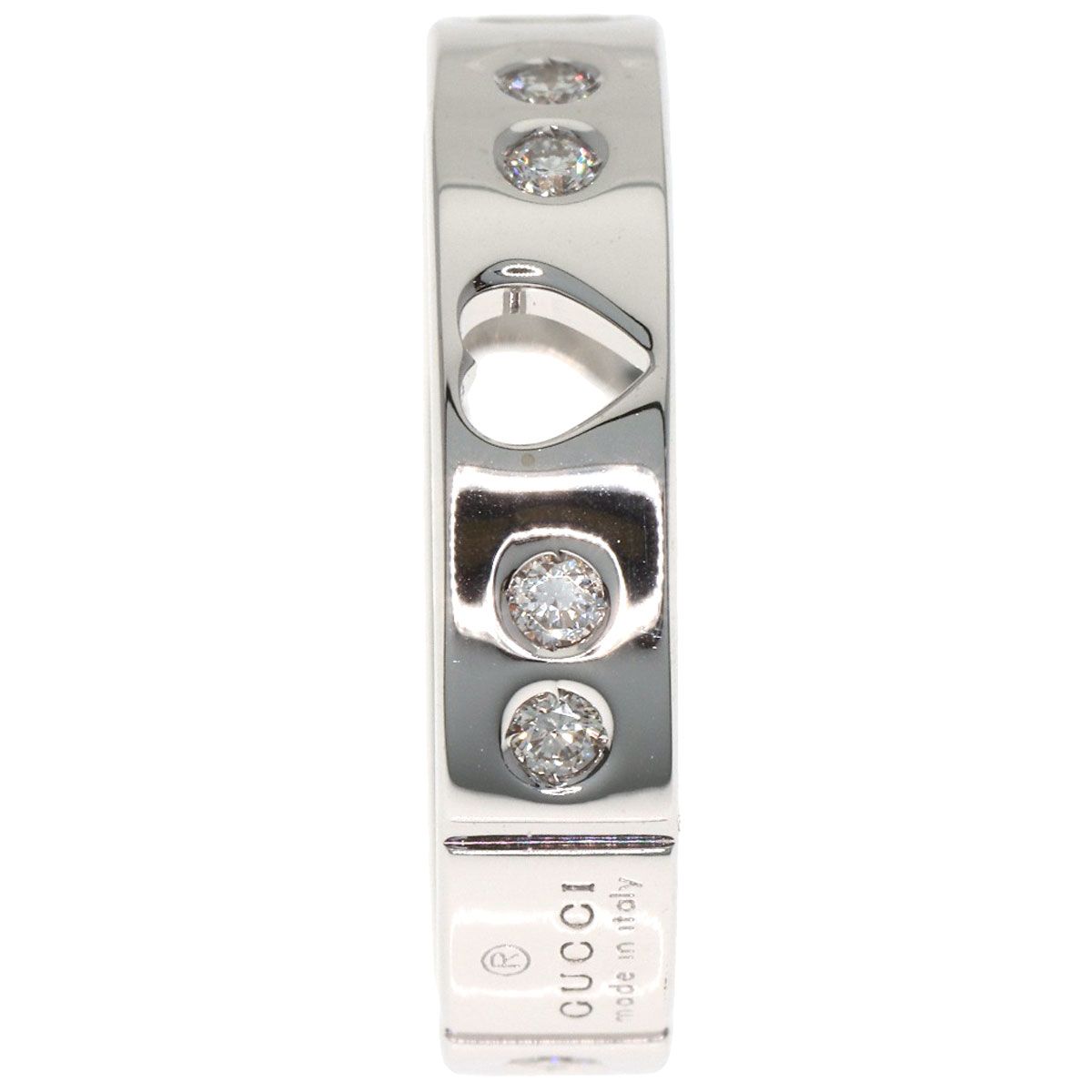 Gucci Icon Amor Diamond Ring 18K White Gold
