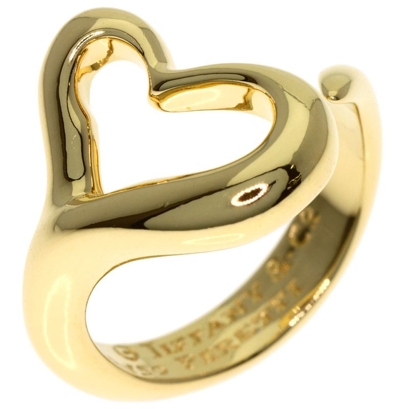 Tiffany & Co Open Heart Ring 18K Yellow Gold