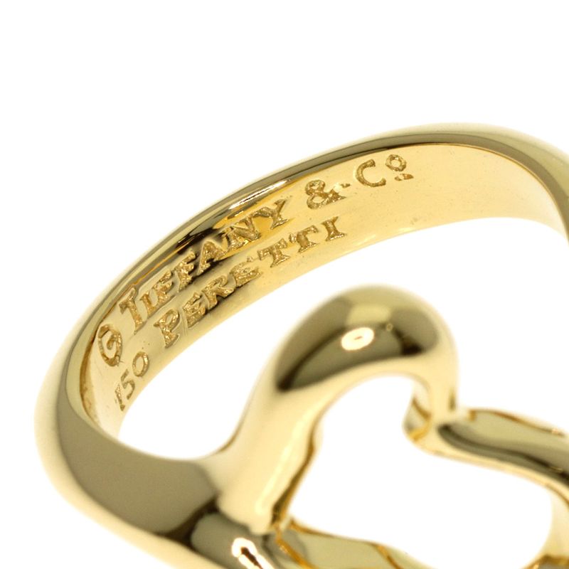 Tiffany & Co Open Heart Ring 18K Yellow Gold