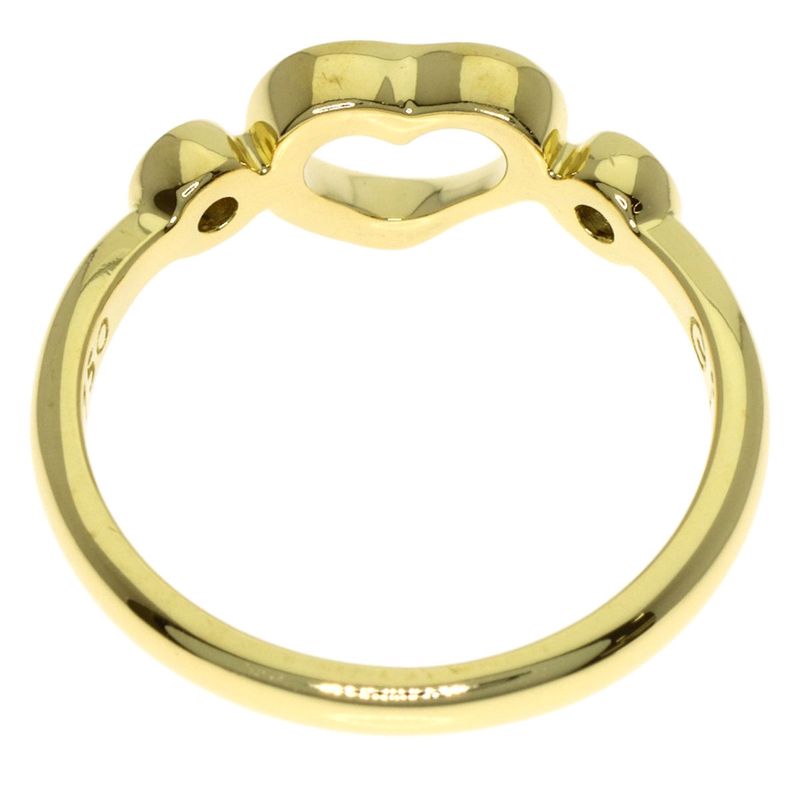 Tiffany & Co Open Heart Diamond Ring 18K Yellow Gold