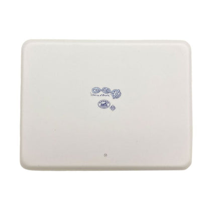 Hermes Chaine D'ancre Square Plate Pottery Shoulder Bag White Blue