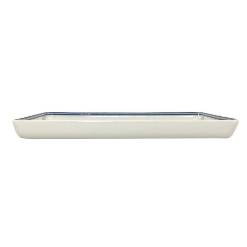 Hermes Chaine D'ancre Square Plate Pottery Shoulder Bag White Blue