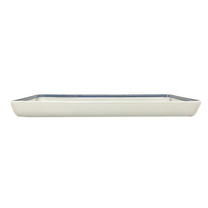 Hermes Chaine D'ancre Square Plate Pottery Shoulder Bag White Blue