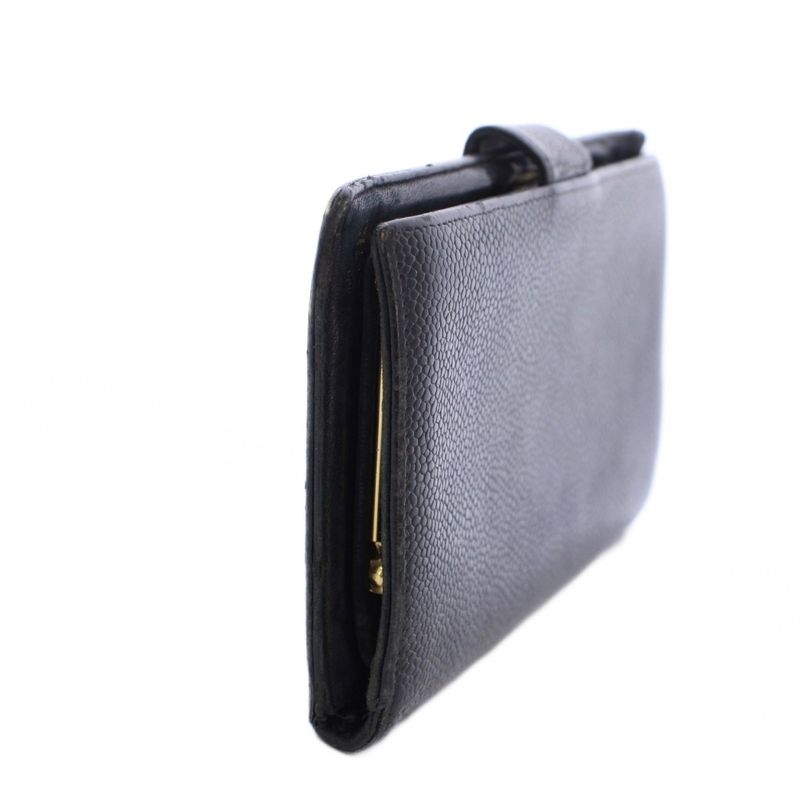 Chanel Timeless Classic Wallet Bifold Coin Purse Caviar Leather CC Logo