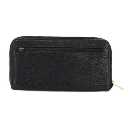 Chanel Wallet Coin Purse Zip Around Caviar Leather CC Logo