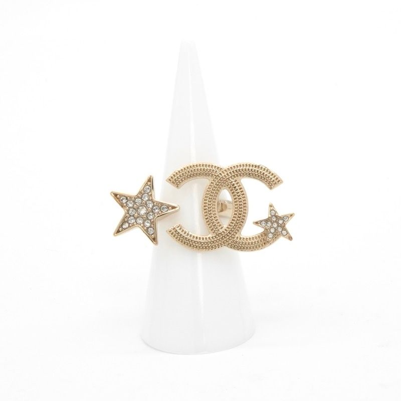 Chanel Ring Gold CC Logo Star