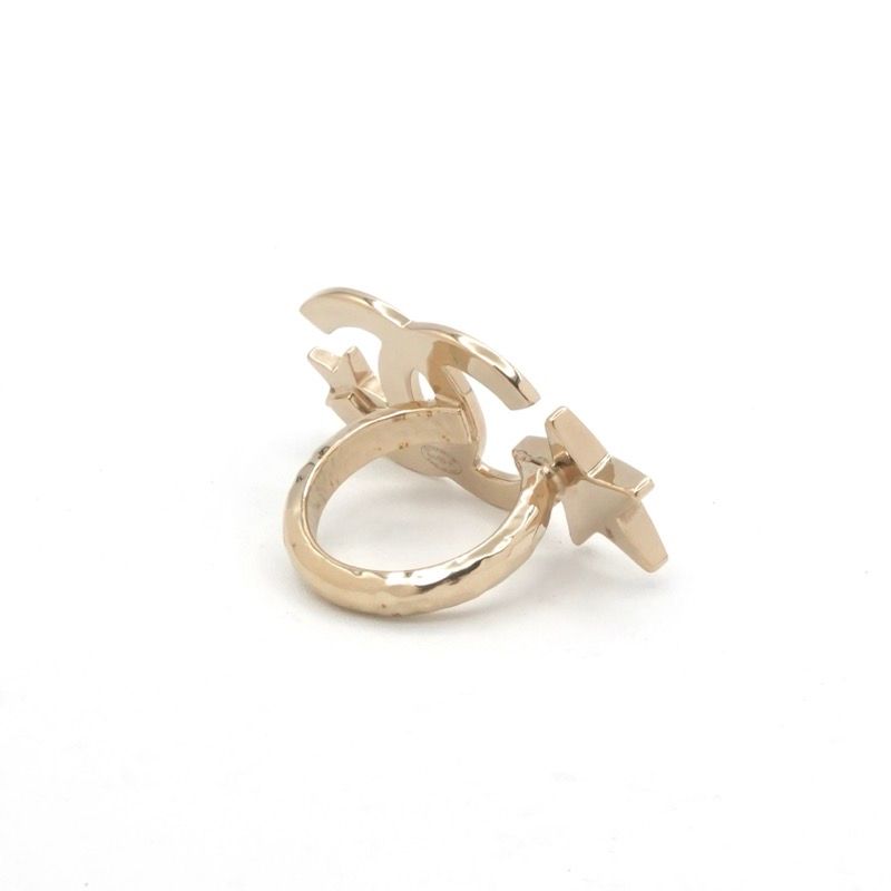 Chanel Ring Gold CC Logo Star
