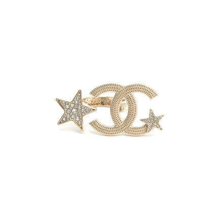 Chanel Ring Gold CC Logo Star