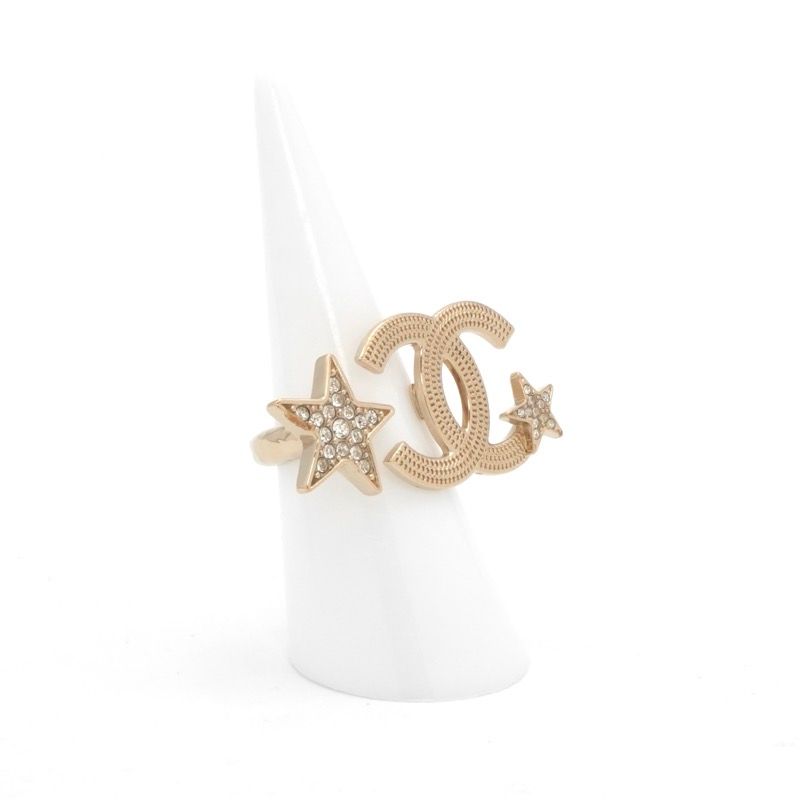 Chanel Ring Gold CC Logo Star