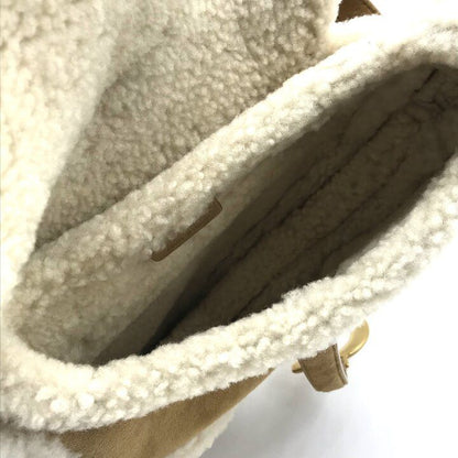 Dior Saddle Mouton Shoulder Bag Beige