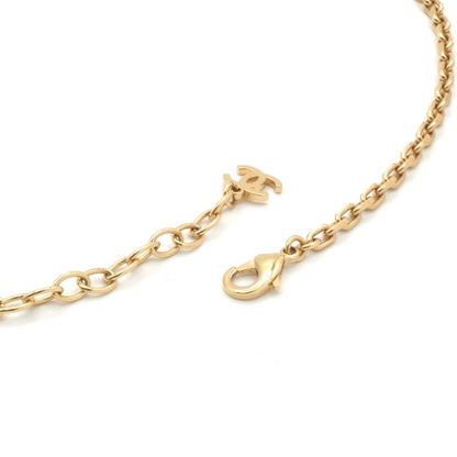 Chanel Necklace Pendant Choker Gold CC Logo Plate