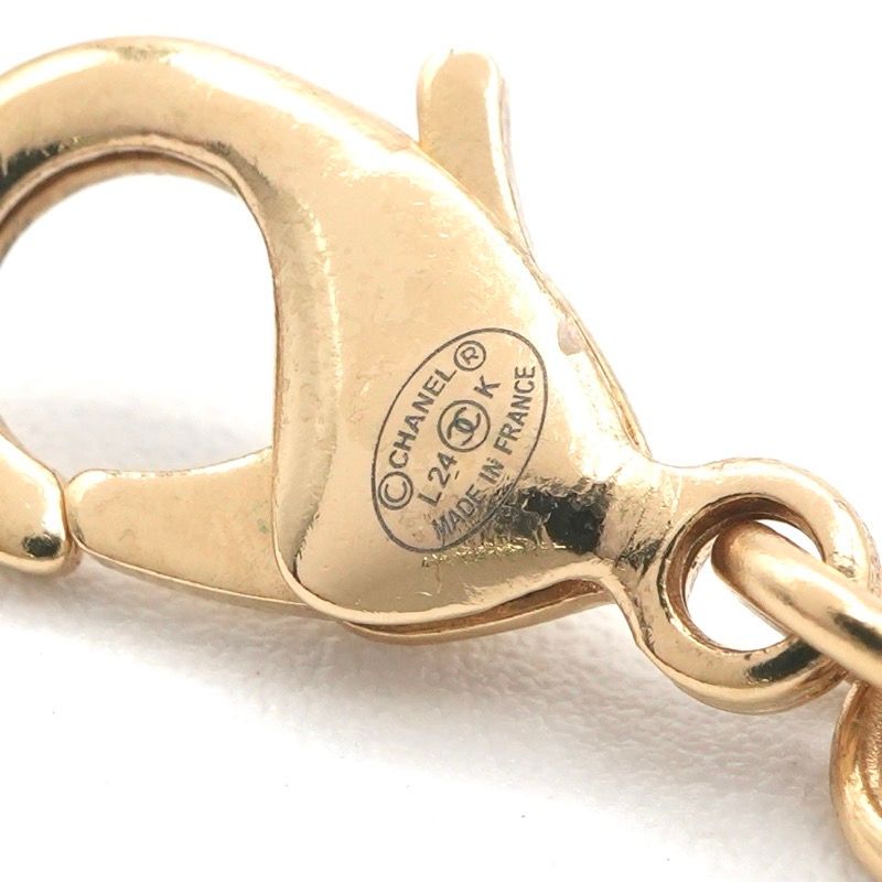 Chanel Necklace Pendant Choker Gold CC Logo Plate