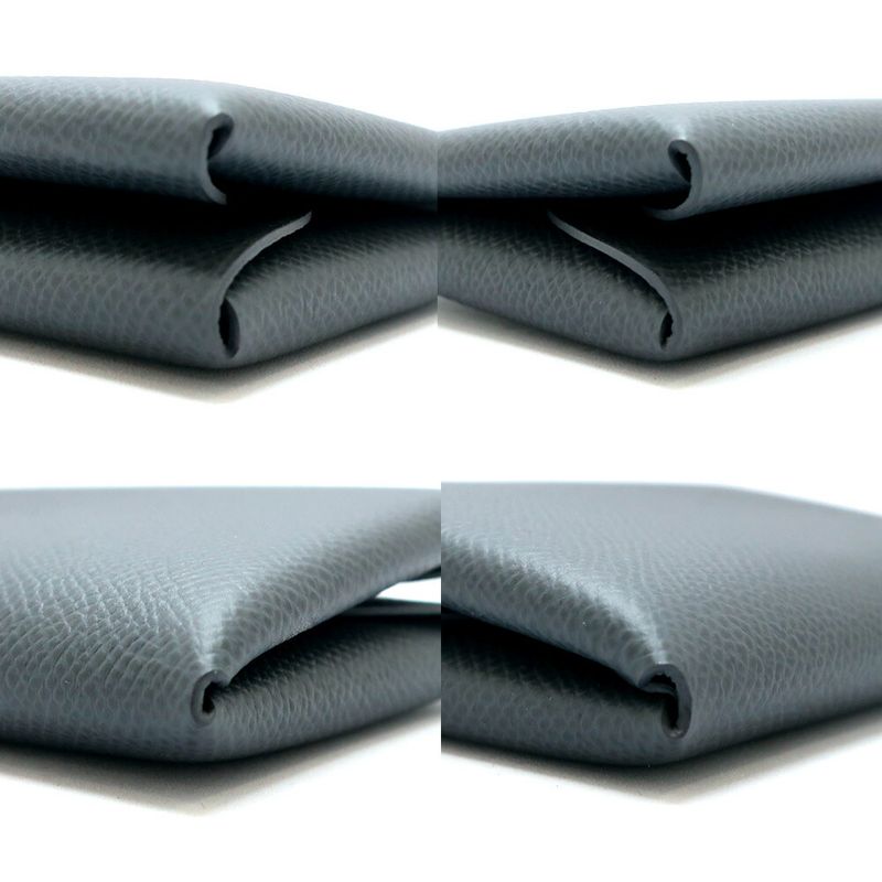 Hermes Calvi Duo Ardoise Gray Epsom Card Case