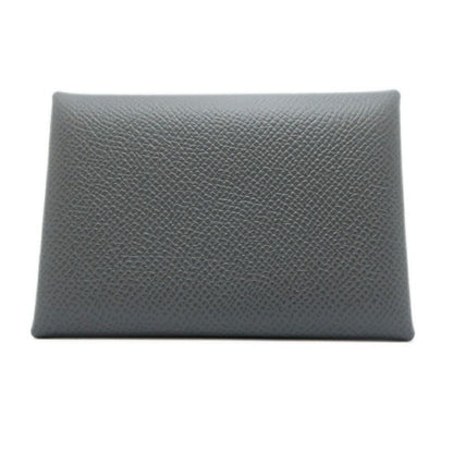 Hermes Calvi Duo Ardoise Gray Epsom Card Case