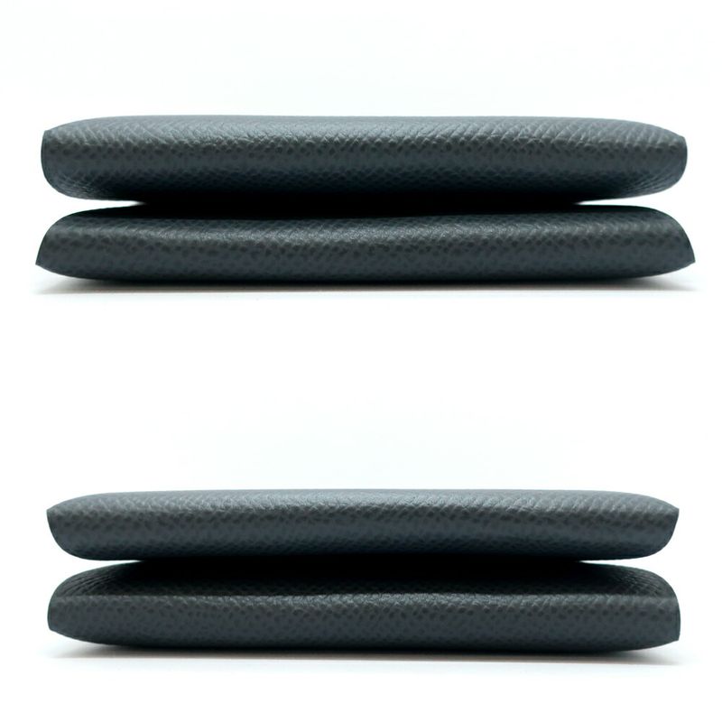 Hermes Calvi Duo Ardoise Gray Epsom Card Case