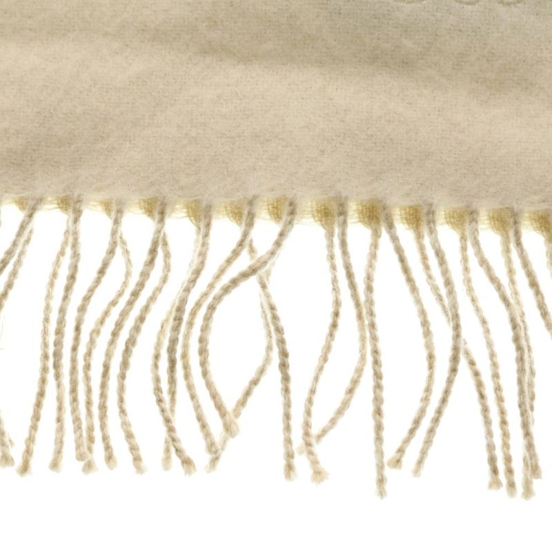 Loewe Anagram Scarf Ivory Beige Wool Cashmere