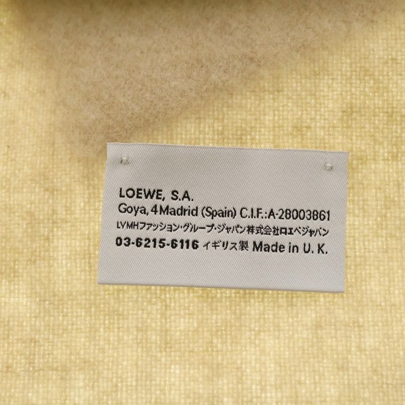 Loewe Anagram Scarf Ivory Beige Wool Cashmere