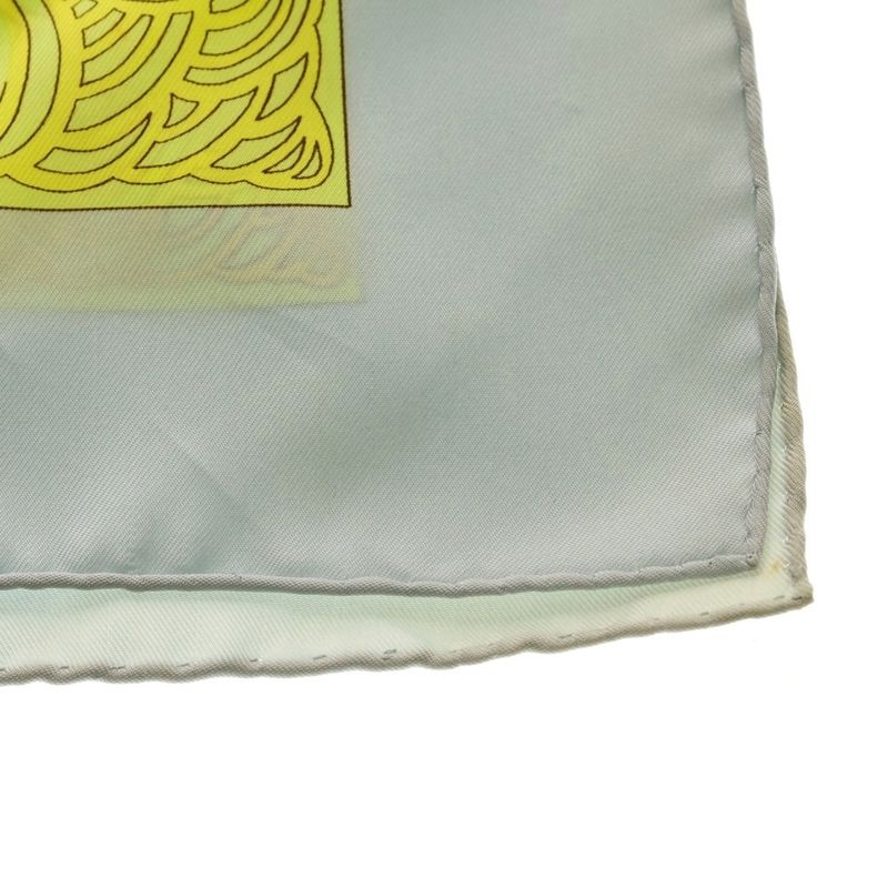 Hermes Carre 90 Wood Legend Silk Scarf Light Blue