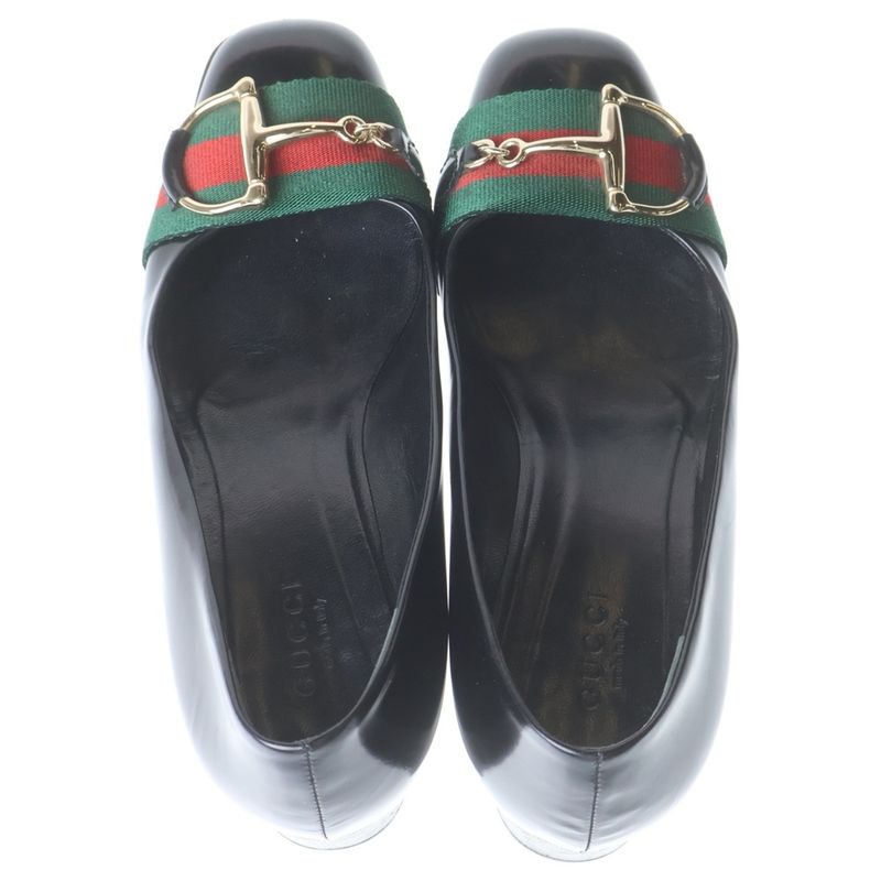 Gucci Sherry Heel Leather Black
