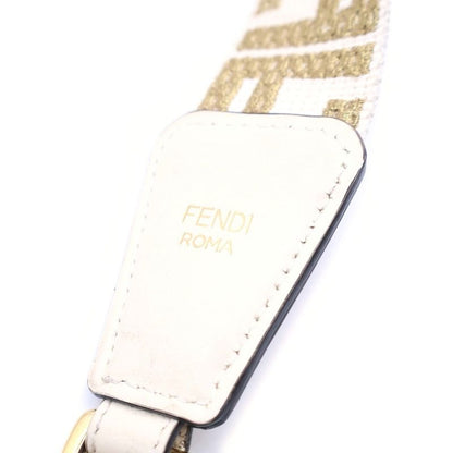 Fendi Zucca Shoulder Strap Beige Gold
