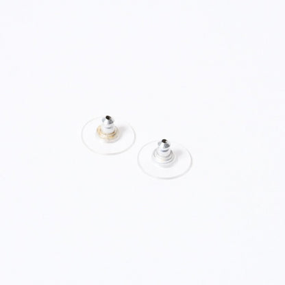 Chanel CC Logo Earrings 05 Acrylic Rhinestone Black Clear Silver — view 8