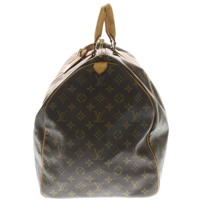 Louis Vuitton Monogram Keepall 60 Boston Bag Brown Leather
