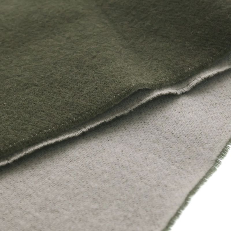 Loewe Anagram Fringe Shawl Scarf Green Gray Cashmere